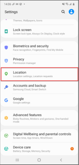 How do I share location data on Android Chrome browser?