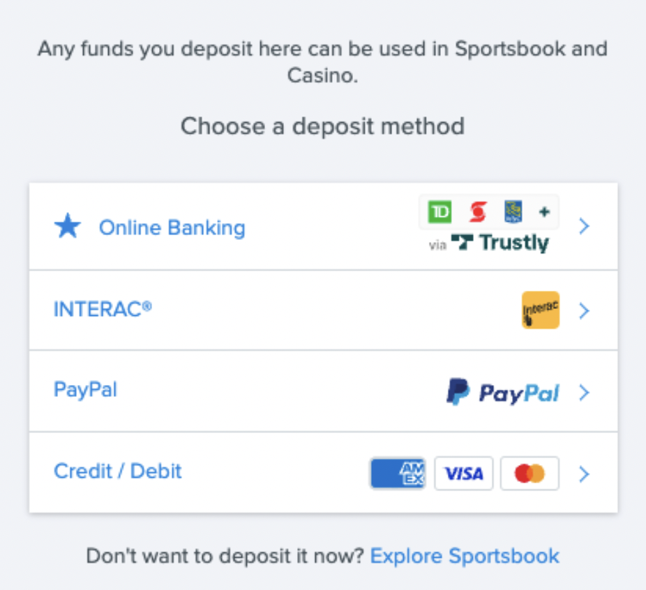 Canada What are my deposit options?