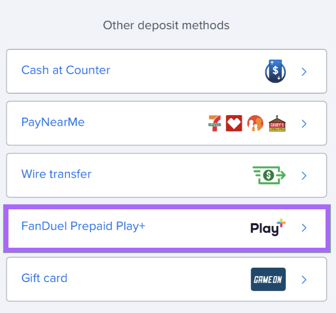Gift cards with FanDuel