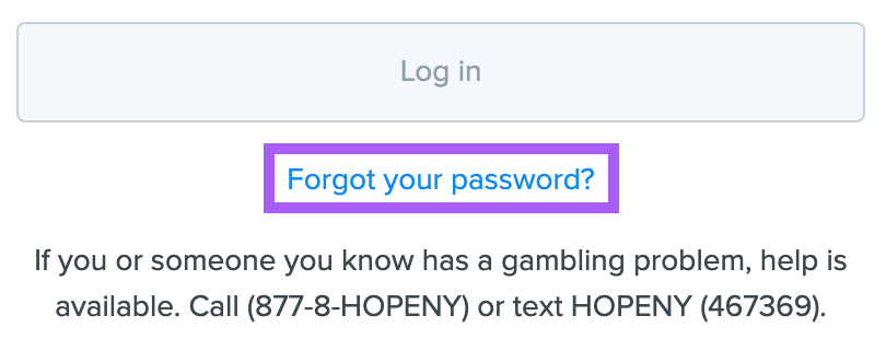I forgot my password. How do I reset my FanDuel password?