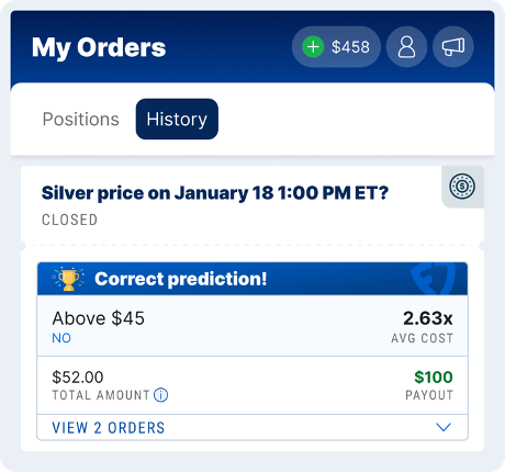 What is the My Orders tab on FanDuel Predicts and how do I use it?
