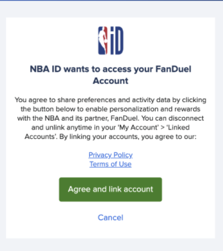 How do I link my NBA ID and FanDuel?